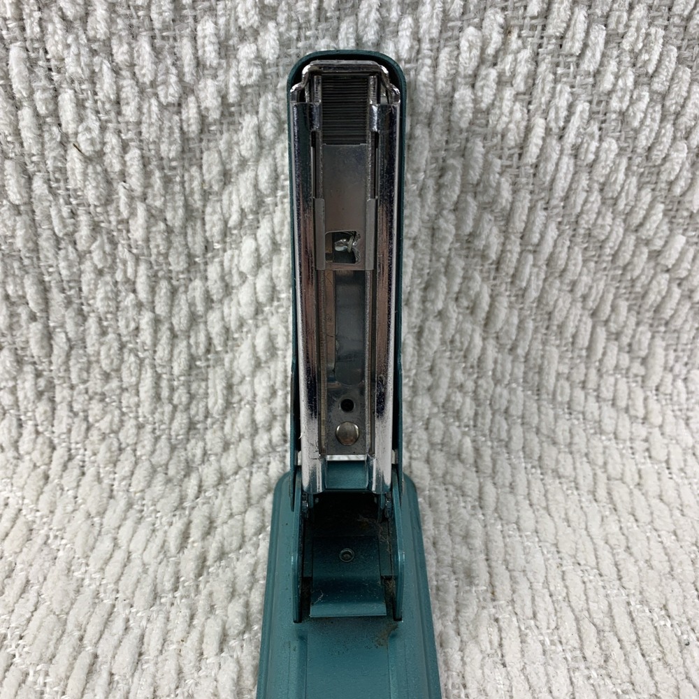 Vintage‎ Swingline CUB Stapler Teal Made in USA Teal Green 5.25" Long - Picture 10 of 15